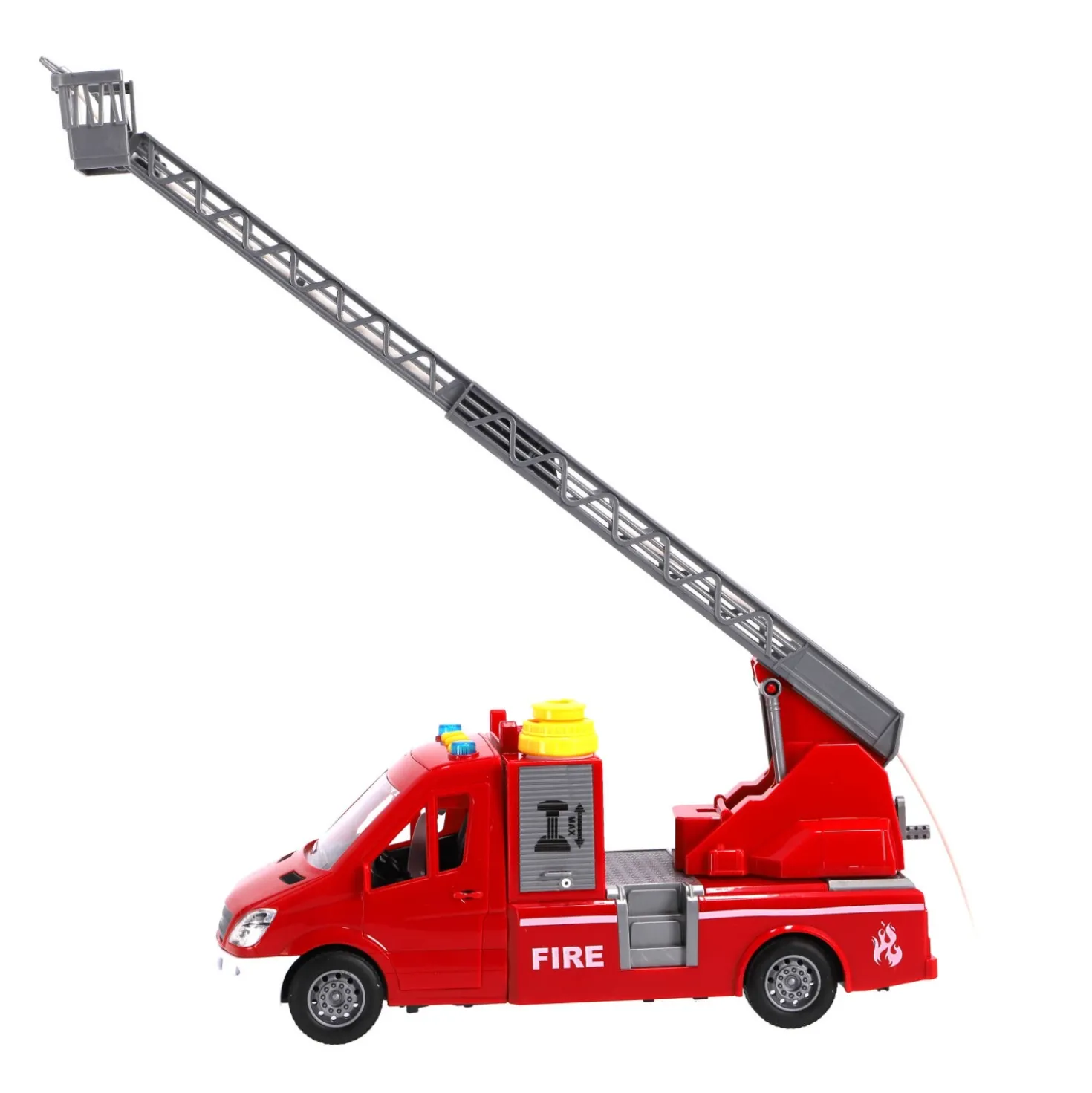Rapid Wheels Brandweerwagen Met Ladder En Licht En Geluid En Frictie/Sproeifunctie