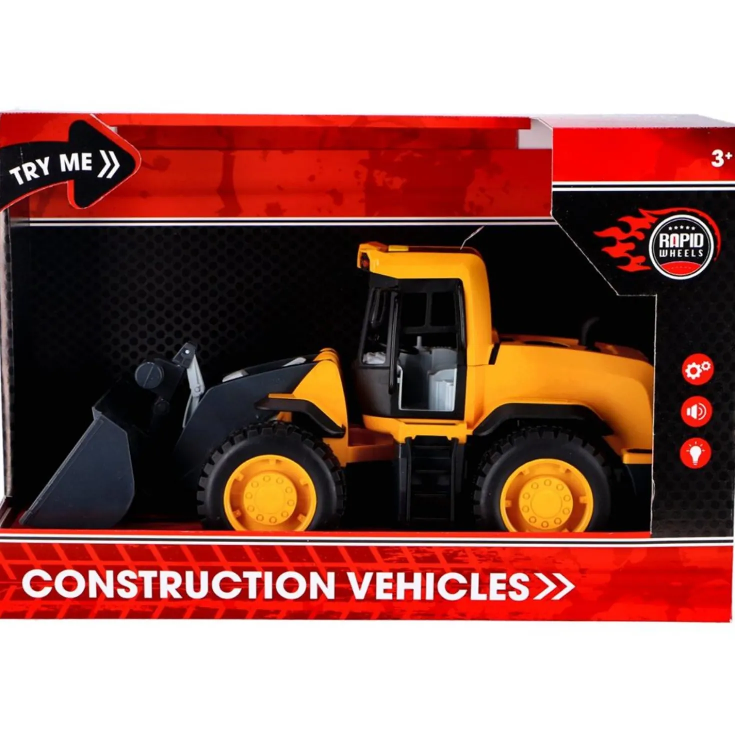 Rapid Wheels Bulldozer Met Licht En Geluid En Frictie