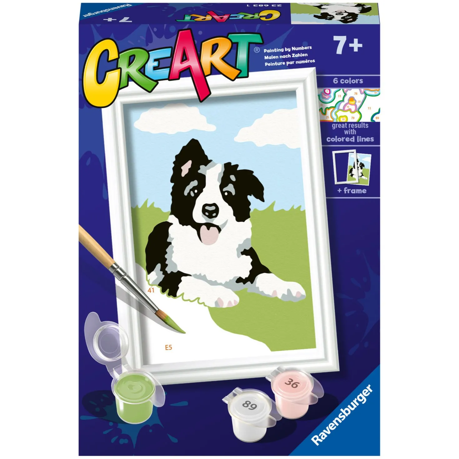 Ravensburger Creart schilderen op nummer border collie