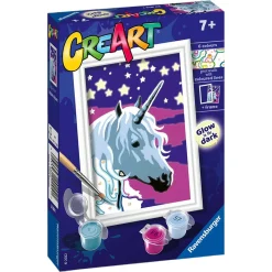 Ravensburger Creart schilderen op nummer unicorn glow in the dark