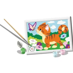 Ravensburger Creart schilderen op nummer kat met vlinder