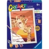Ravensburger Creart schilderen op nummer giraffe met jong