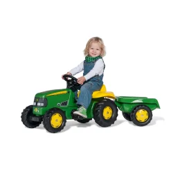 Rolly Toys Traptractor John Deere met Aanhanger