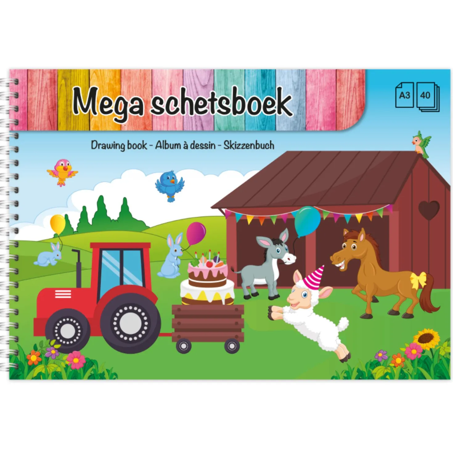 Schetsboek A3 Ringband 40 Vellen