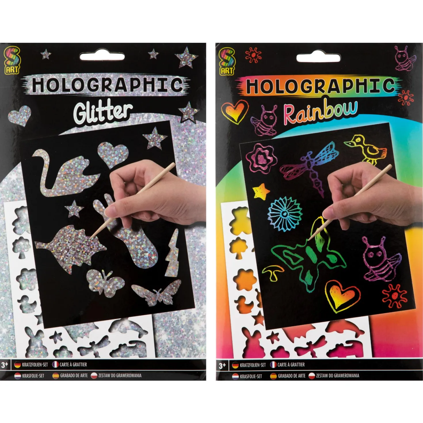 Scratch art A4 assorti