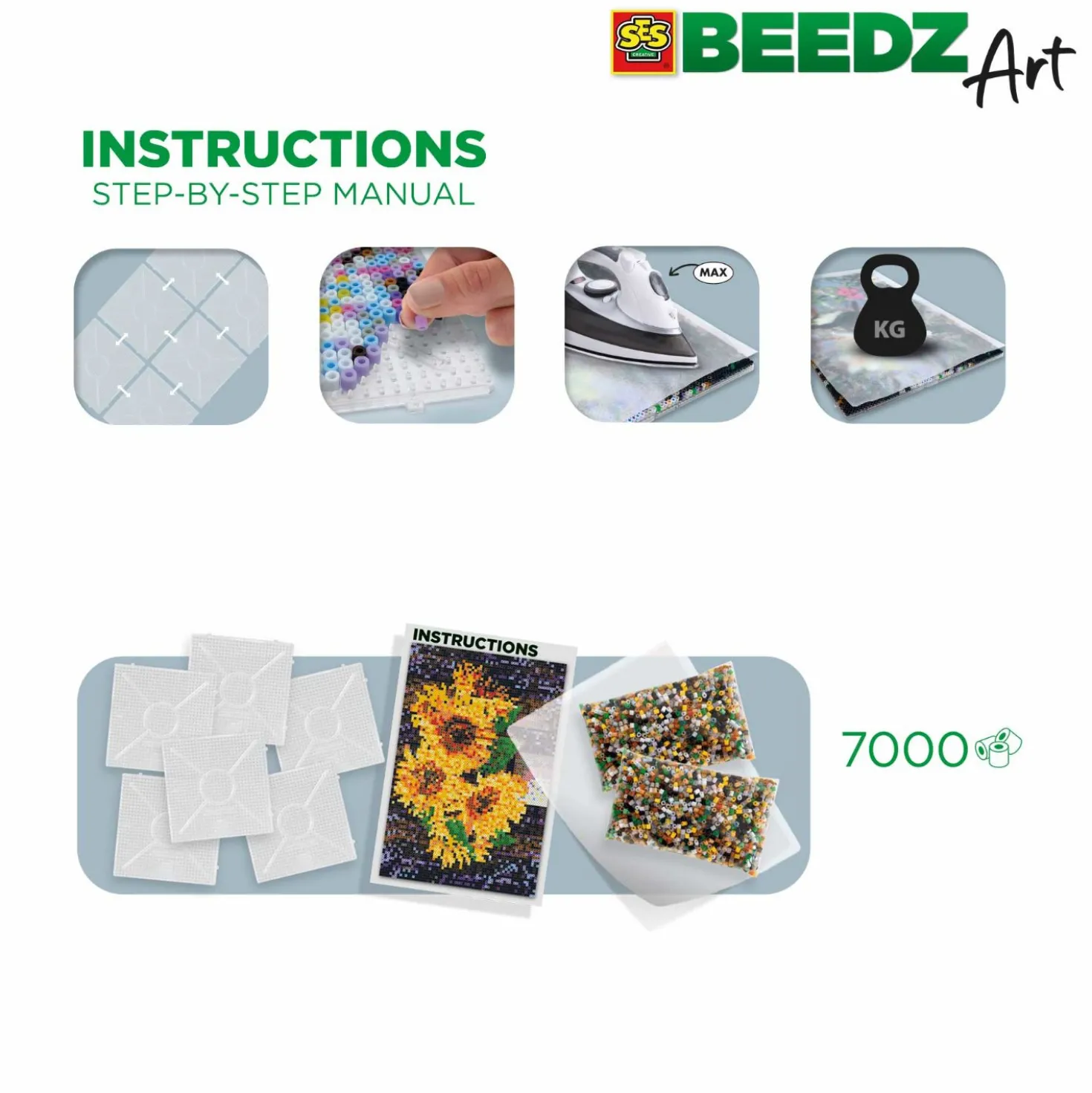 SES BEEDZ ART: Strijkkralen Zonnebloemen