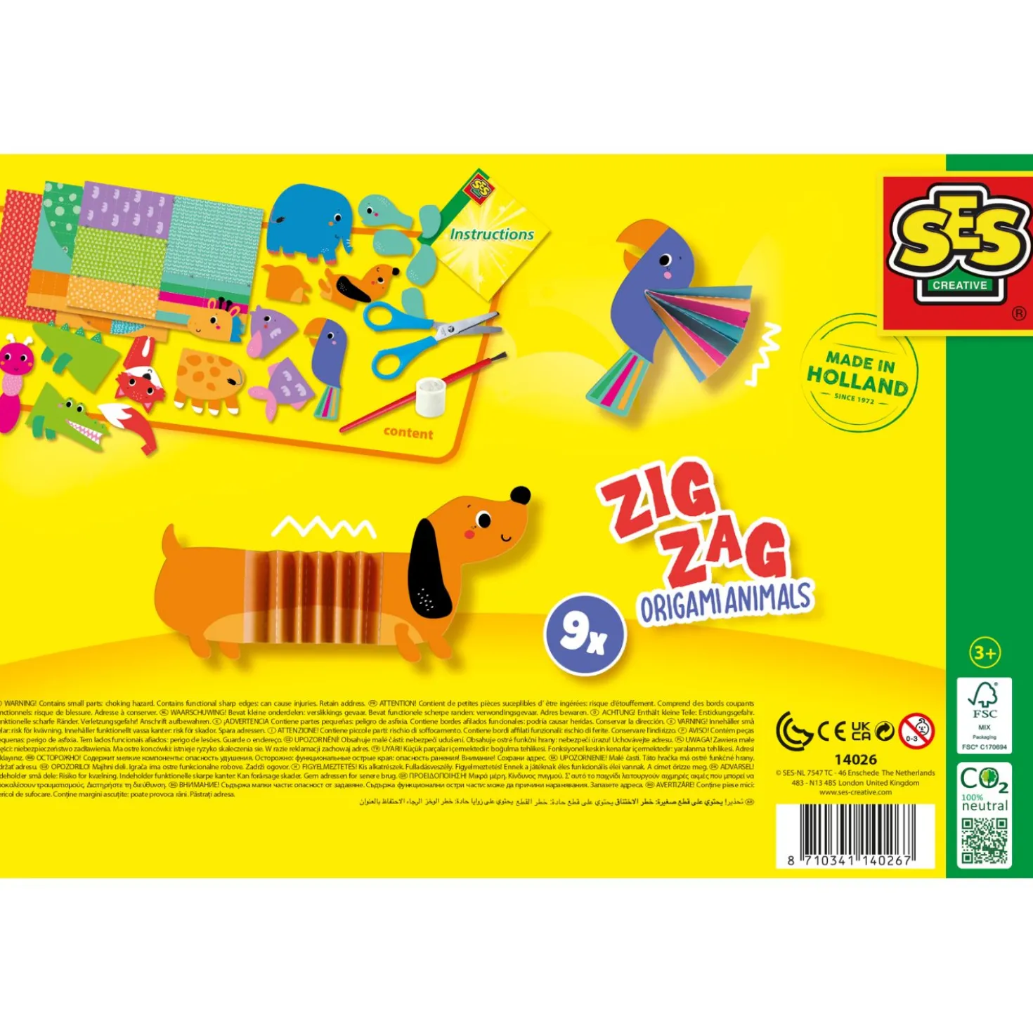 SES Ik Leer Zig Zag Origami Dieren