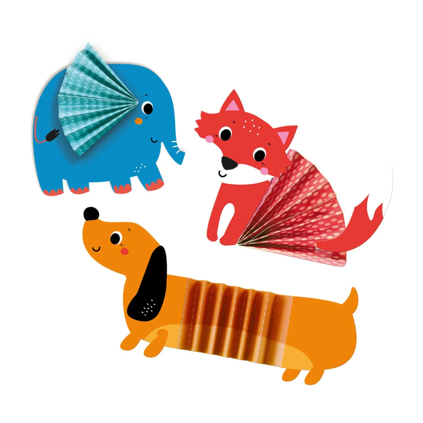 SES Ik Leer Zig Zag Origami Dieren