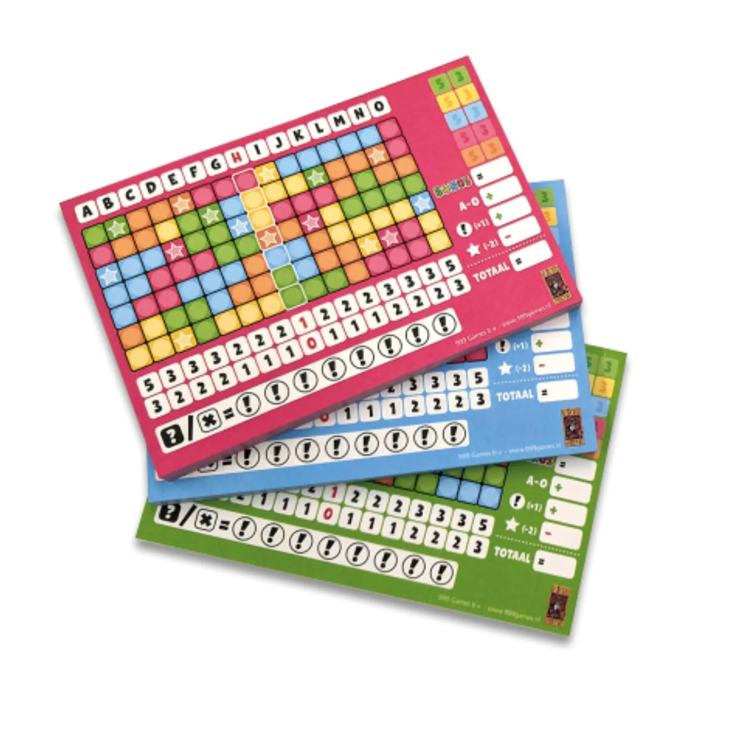Spel Keer op Keer Scoreblok 3 Stuks Level 5,6,7 Level 5, 6 En 7