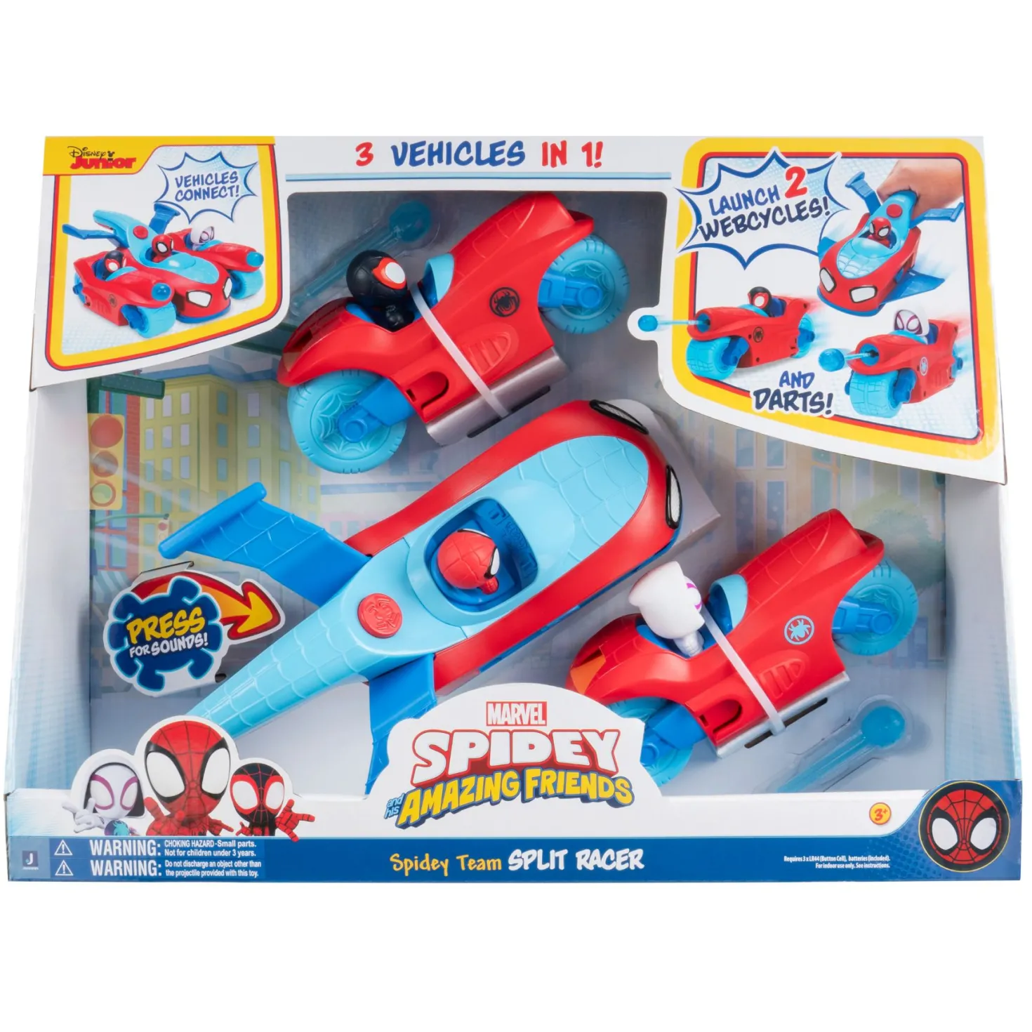 Spidey web team split racer voertuig