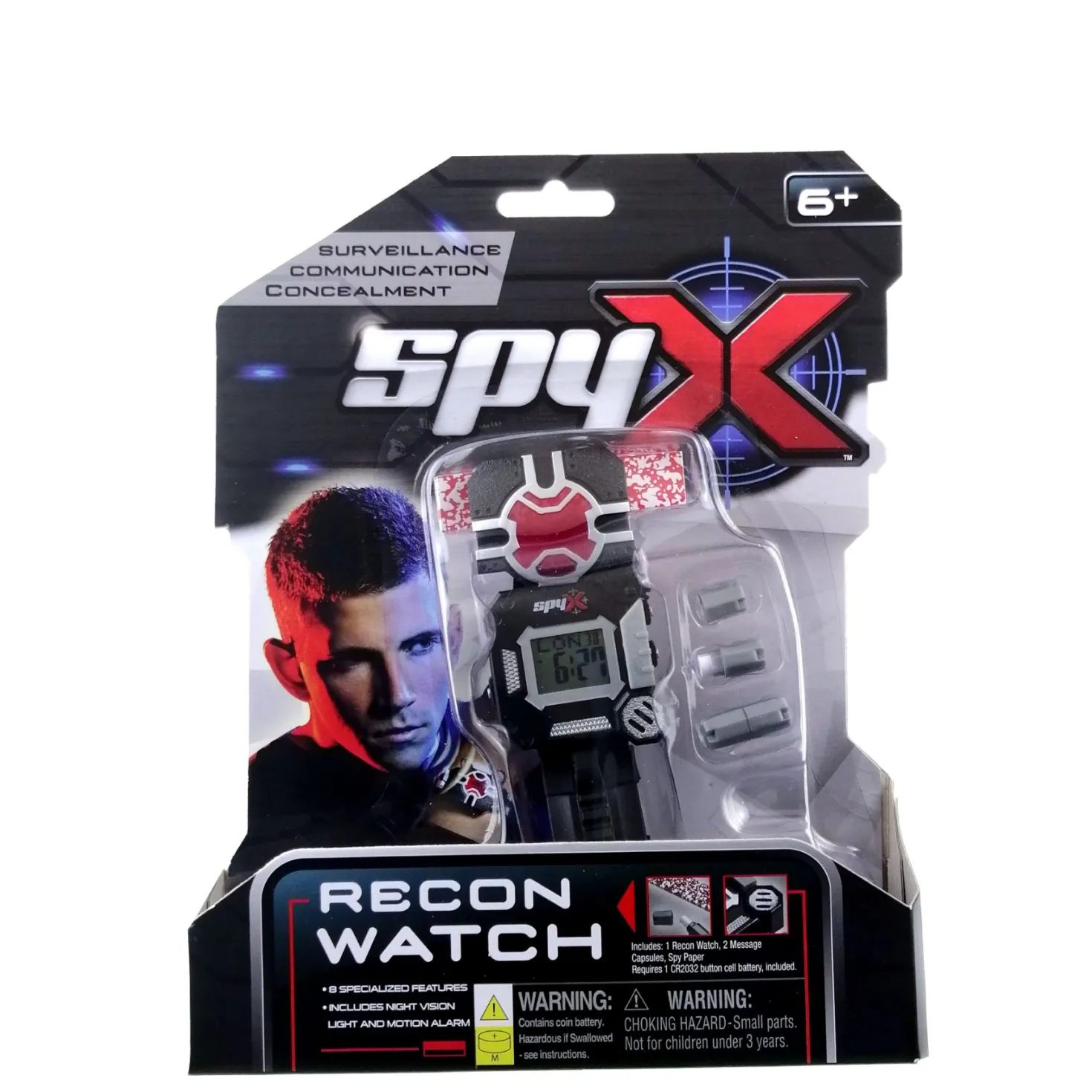 Spionnenhorloge Spy2X Recon 8-in-1