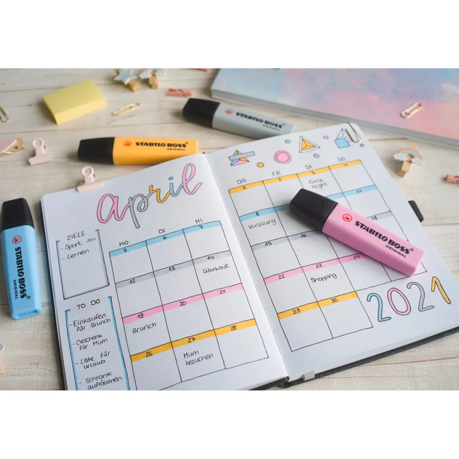 Stabilo Boss original markeerstift pastel 4 stuks