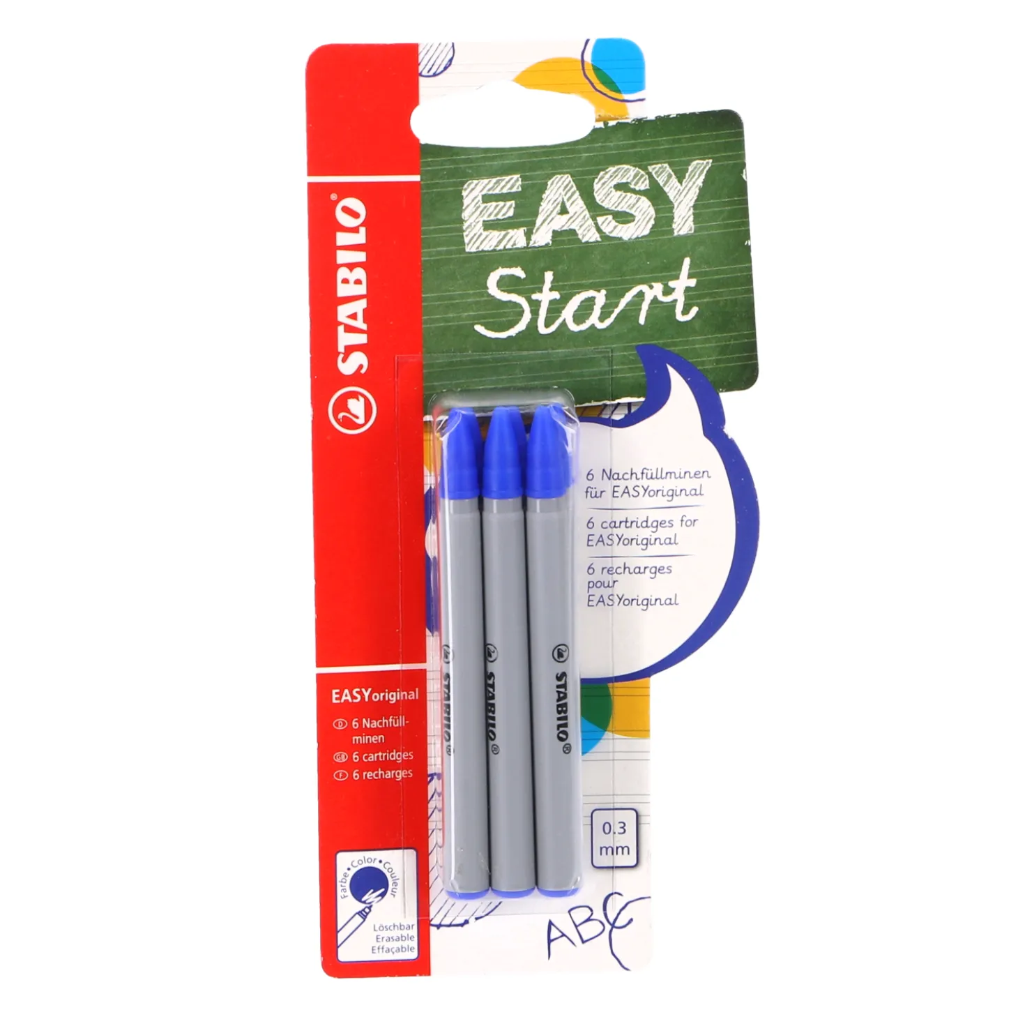 Stabilo Easy Original Refill Blauw 6 Stuks
