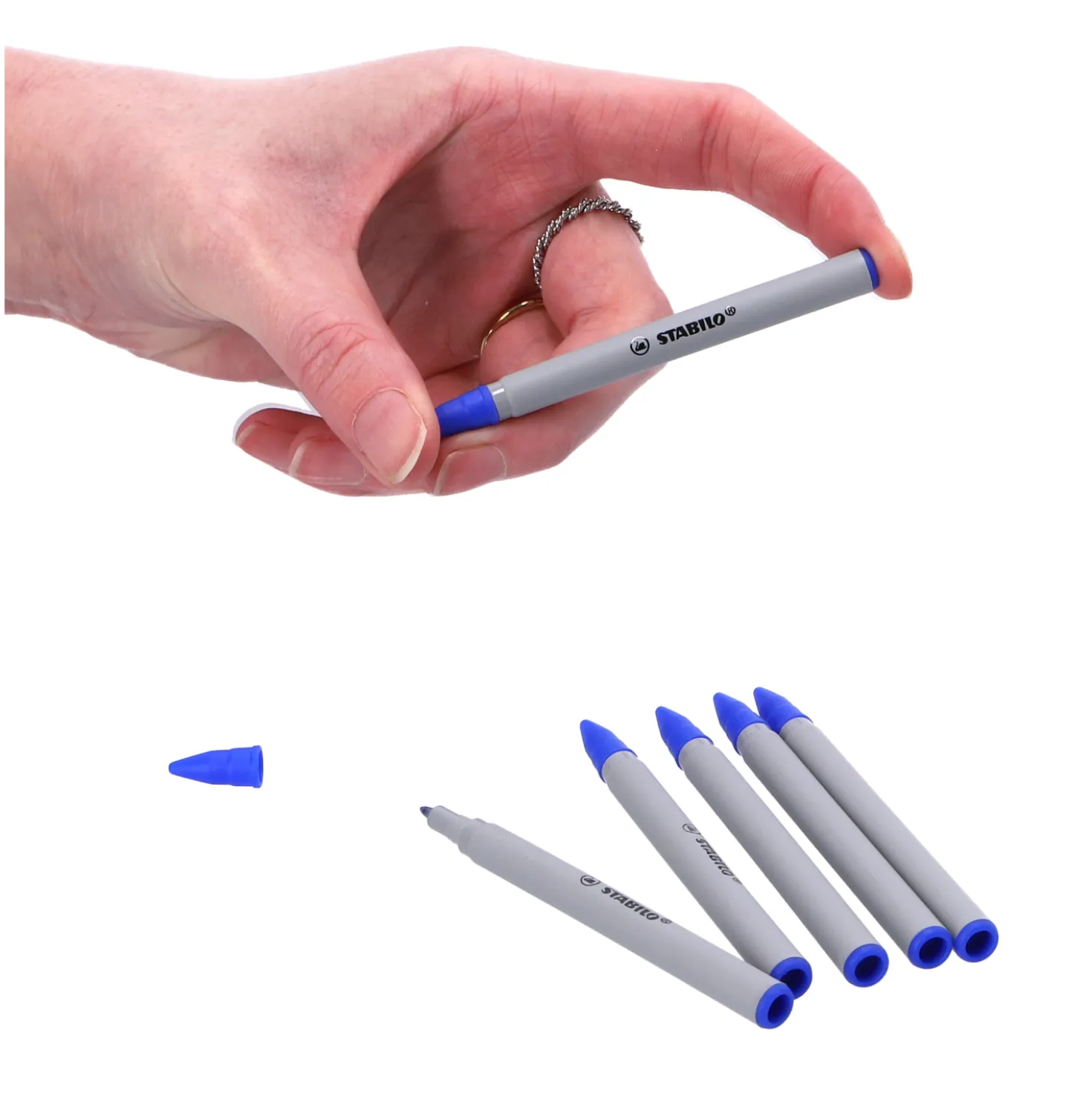 Stabilo Easy Original Refill Blauw 6 Stuks