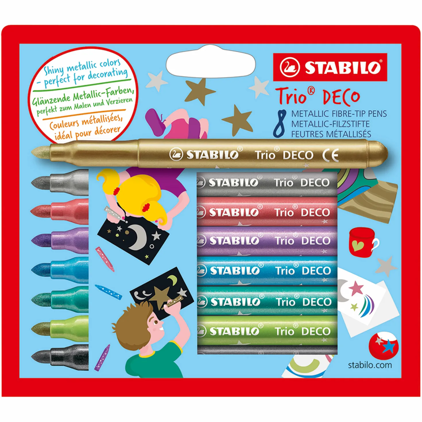 Stabilo Trio Deco Etui 8 Stuks