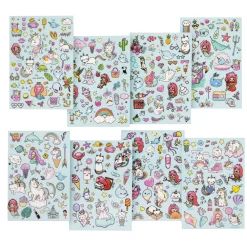 Stickerboek Glitter A5 8 Pagina's Assorti