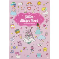 Stickerboek Glitter A5 8 Pagina's Assorti