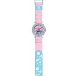 Stitch Kinder leertijdhorloge textielband klittenb