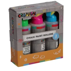 Stoepkrijt rollers 3 stuks Creafun oudoor
