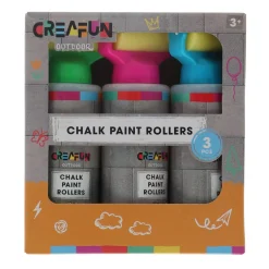 Stoepkrijt rollers 3 stuks Creafun oudoor