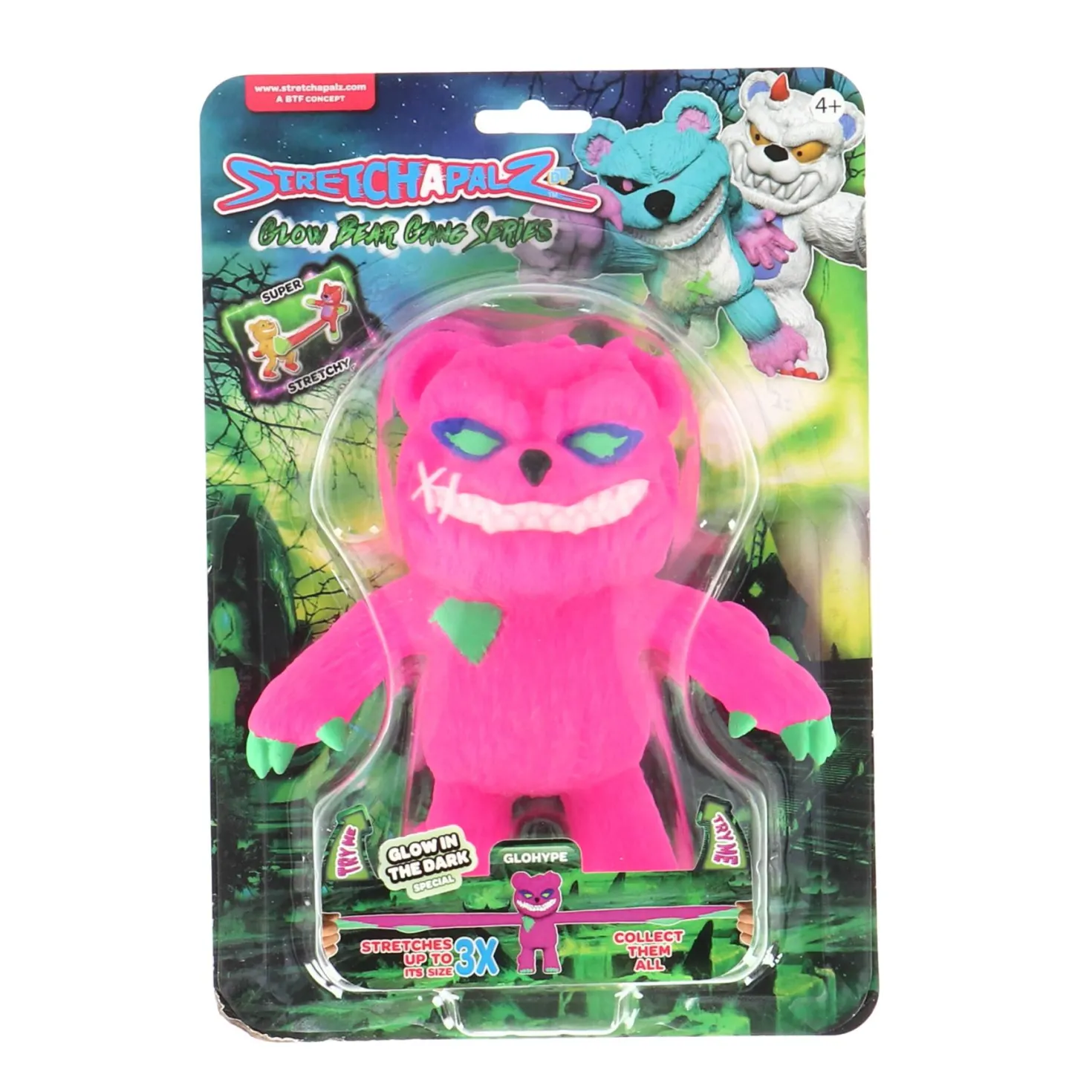 Stretchapalz Glow Bear Gang 14 cm 3 assorti
