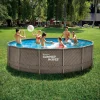 Summer Waves Zwembad Active Frame 457 X 106 cm Dark Double Rattan + filterpomp