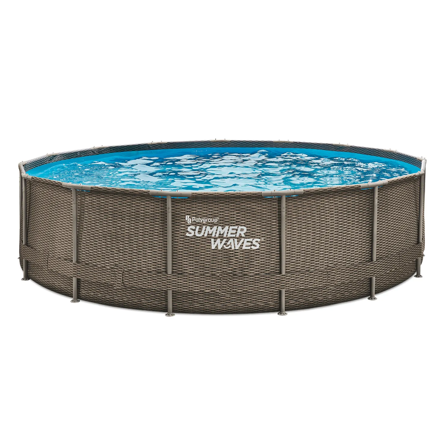 Summer Waves Zwembad Active Frame 457 X 106 cm Dark Double Rattan + filterpomp
