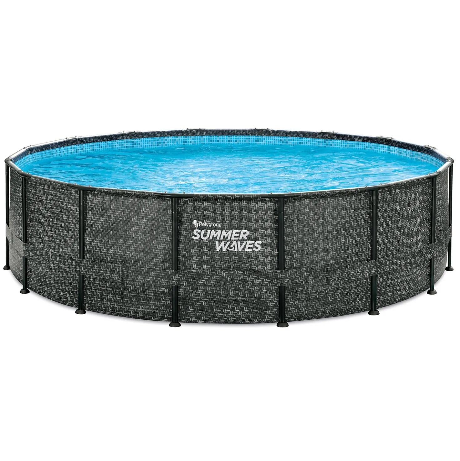 Summer Waves Zwembad Elite Frame 488 X 122 cm Dark Herringbone + filterpomp