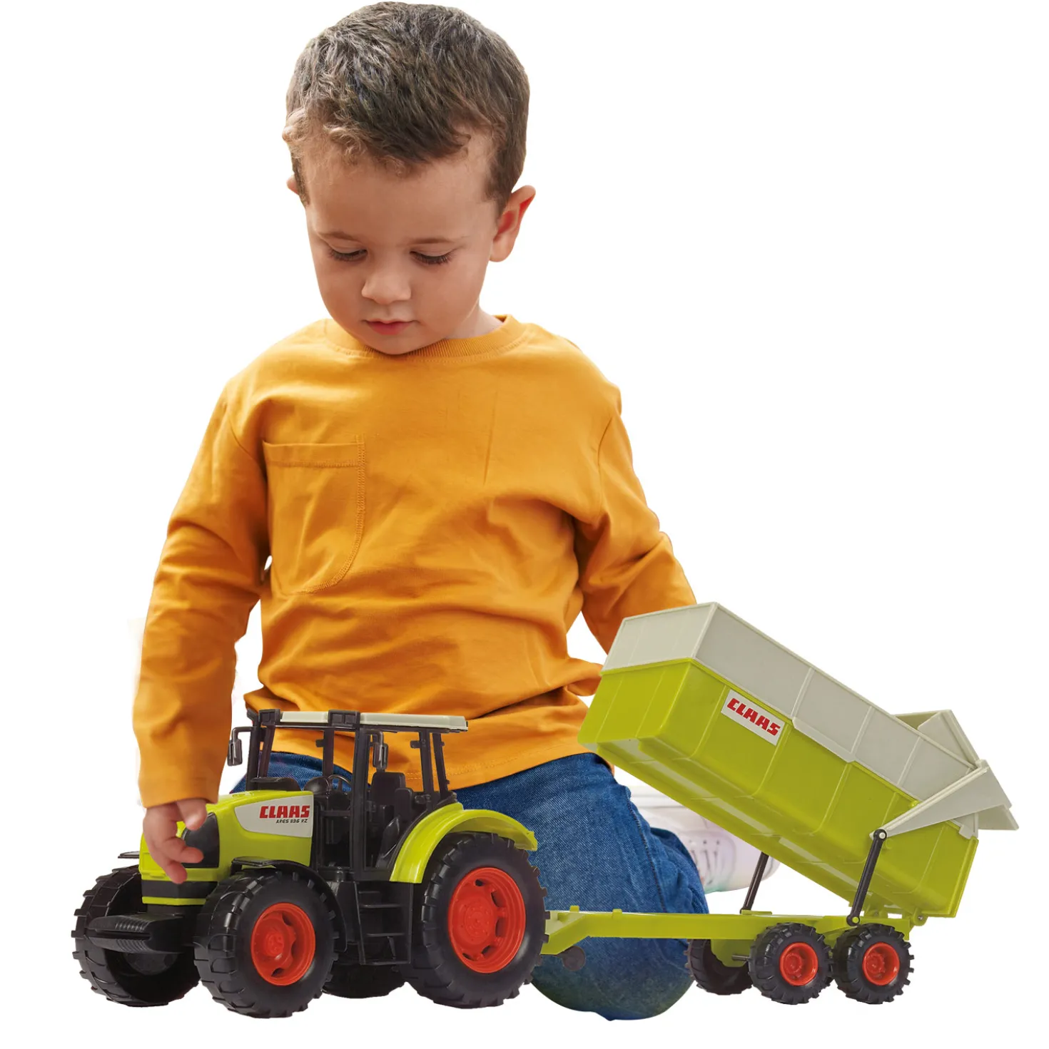 Tractor CLAAS Ares Met Aanhanger