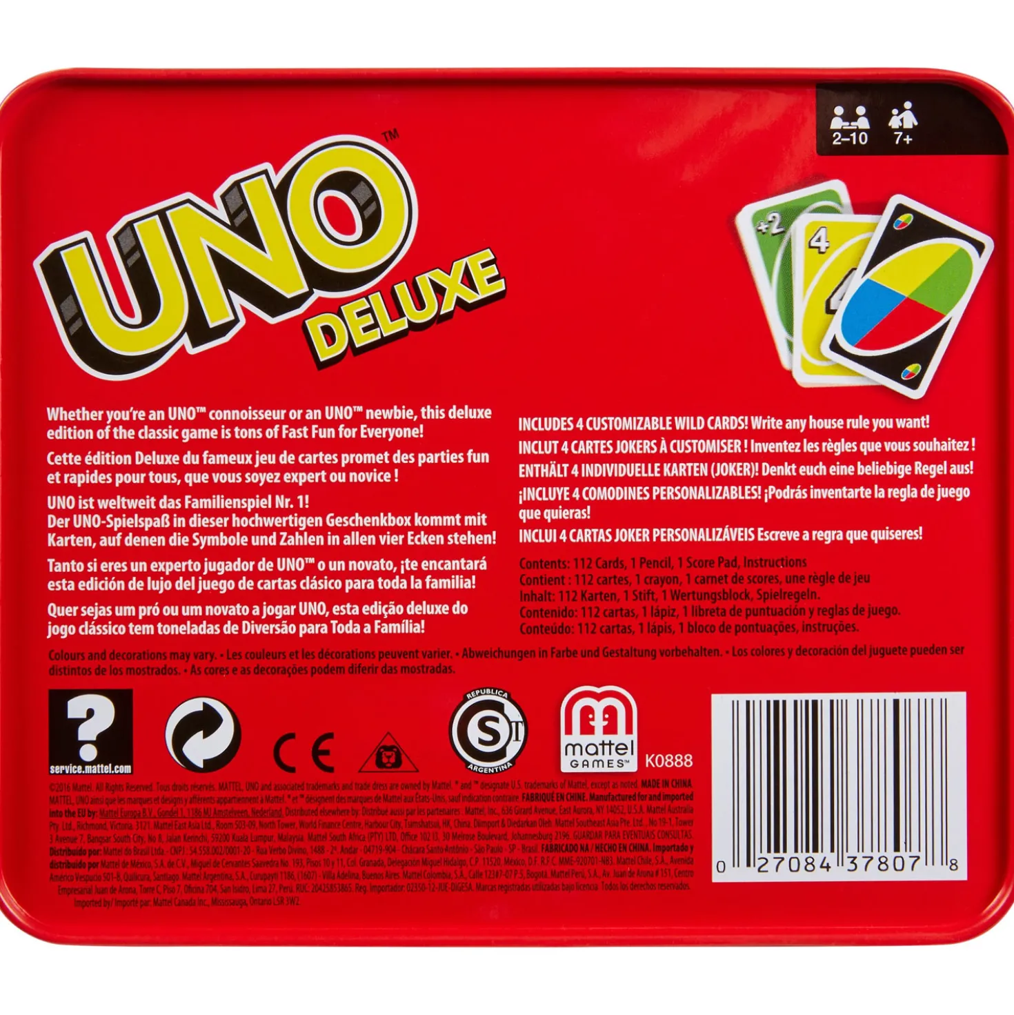 Uno Deluxe In Opbergblik - Kaartspel