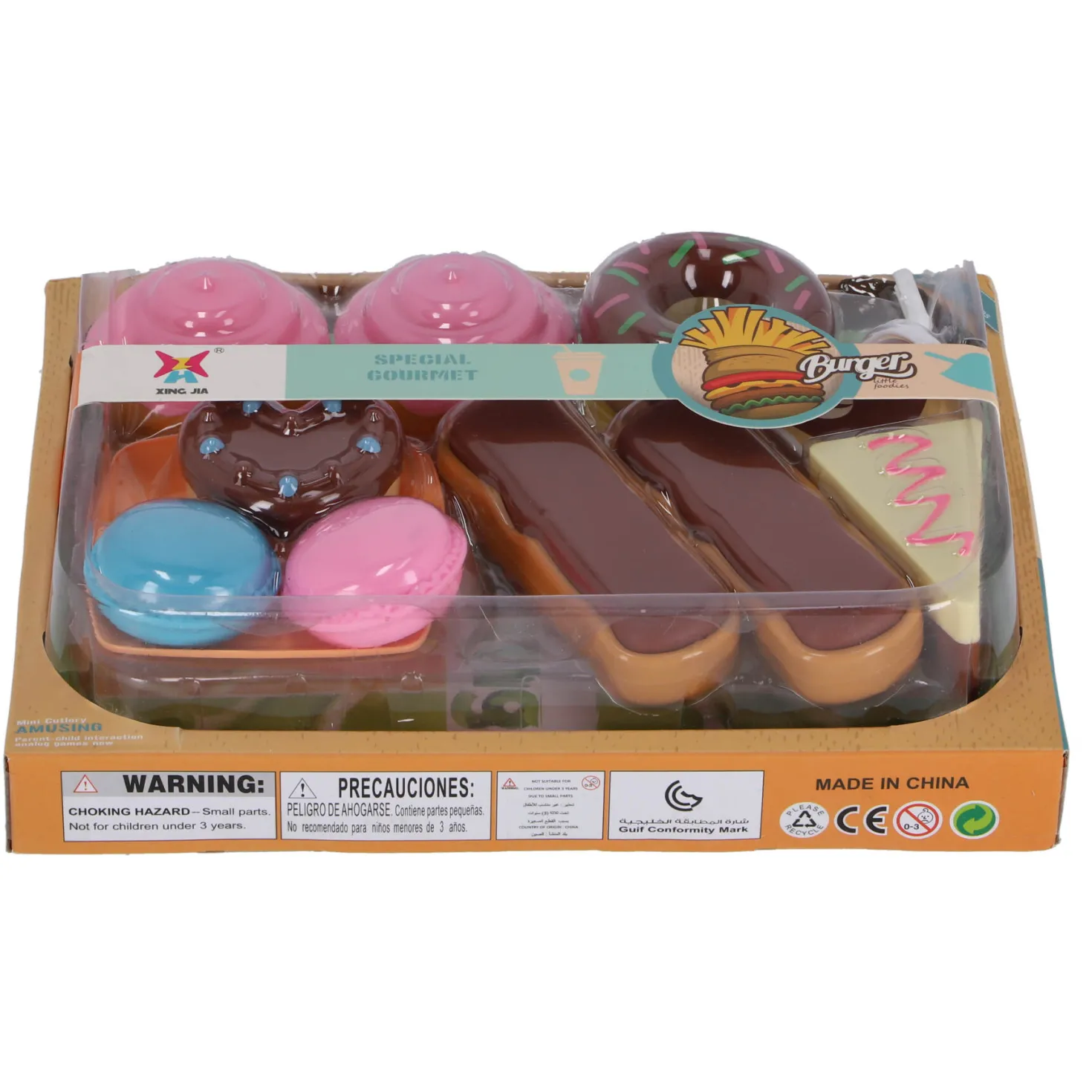Voedselset donut en macaron