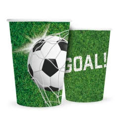 Voetbal Papieren Bekers 8 Stuks 210 ML