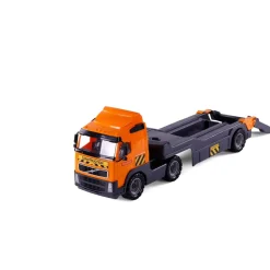 Volvo Vrachtwagen Met Oplegger En Bulldozer