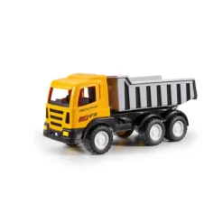 Vrachtwagen 70 cm geel/grijs