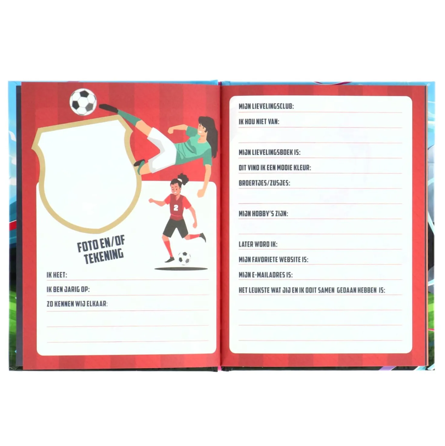 Vriendenboek voetbal meisjes