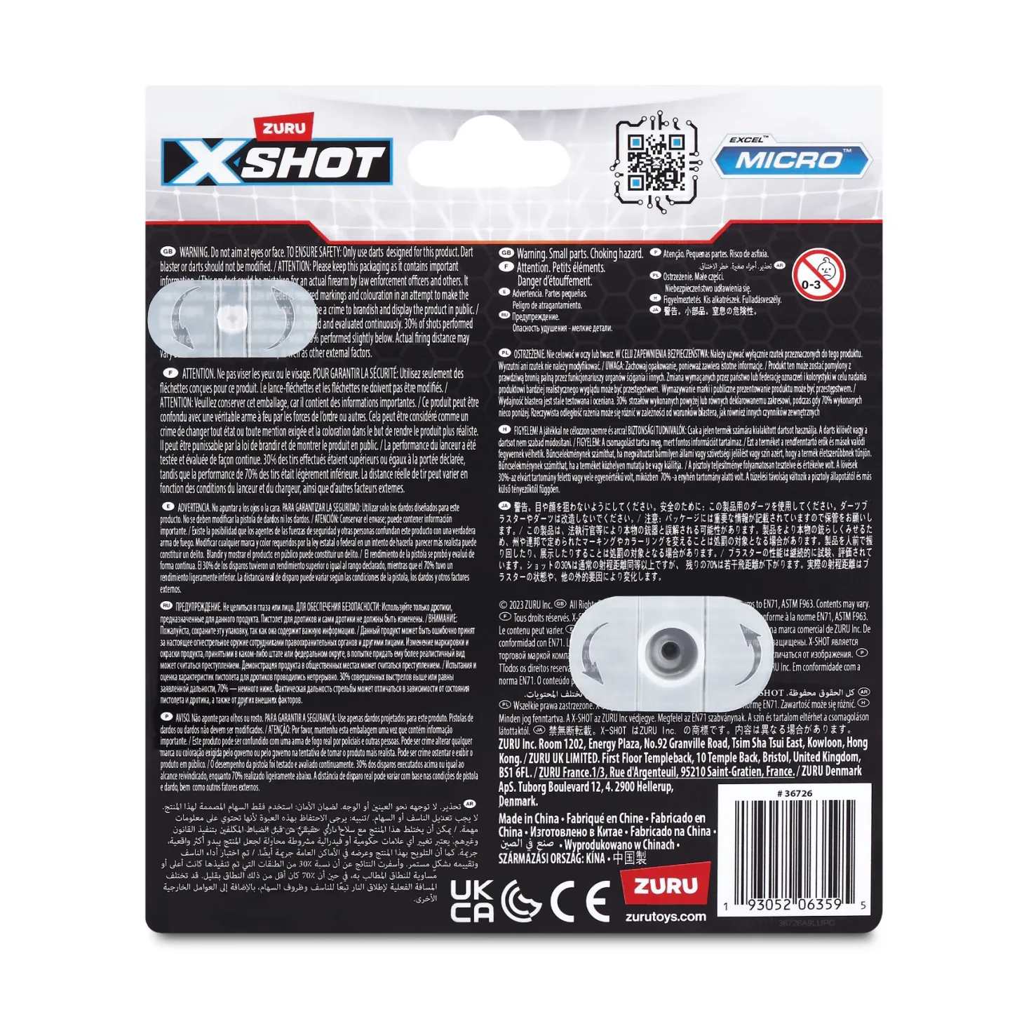 X-shot excel micro 2.0 8 darts