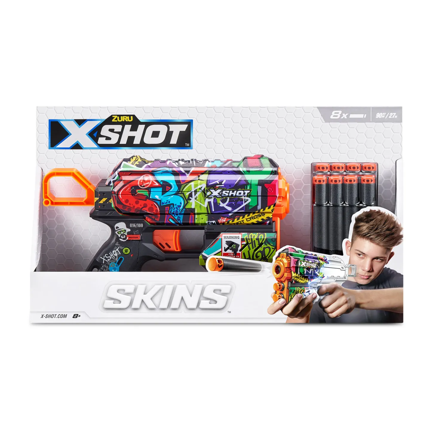 Zuru X-Shot Skins Flux Met 8 Darts